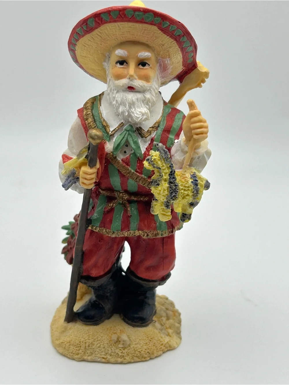 1993 Pancho Navidad Mexico Santa Figurine SC14 International Collection Box